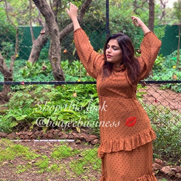 ZARA BNWT Polka Dot Dress with Ruffles - Picture 2 of 9